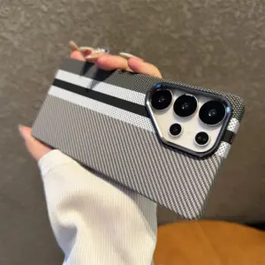 Luxury Colorful Kevlar Carbon Fiber Magnetic Phone Case For Samsung S24 S25 Ultra S23 Plus For Magsafe Wireless Charging Cover - AliExpress 202192403