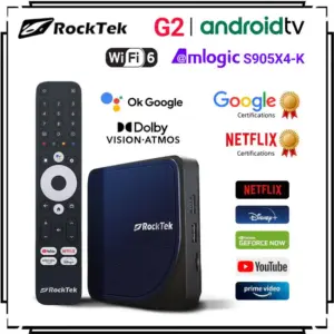 RockTek G2 4K TV Box Android 14 ATV Stream Netflix Google Certified Amlogic S905X4-K Media Player DTS Dolby Audio Vision ATMOS - AliExpress